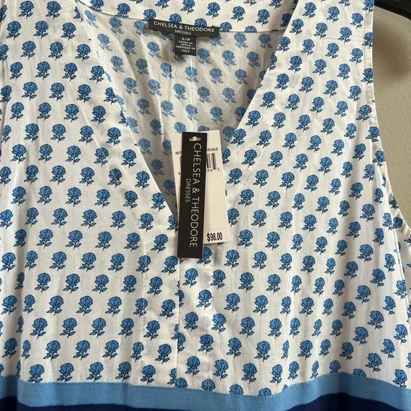 CHELSEA & Theodore Sleeveless Tiered Maxi Dress cotton small - Picture 2 of 7